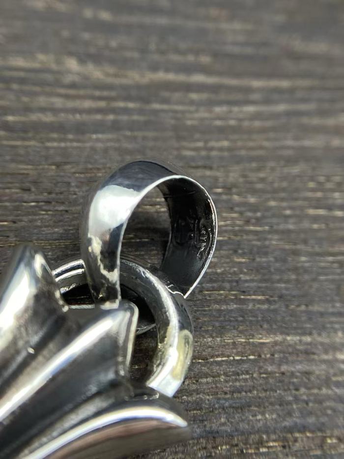 Large Water Drop Cross Pendant