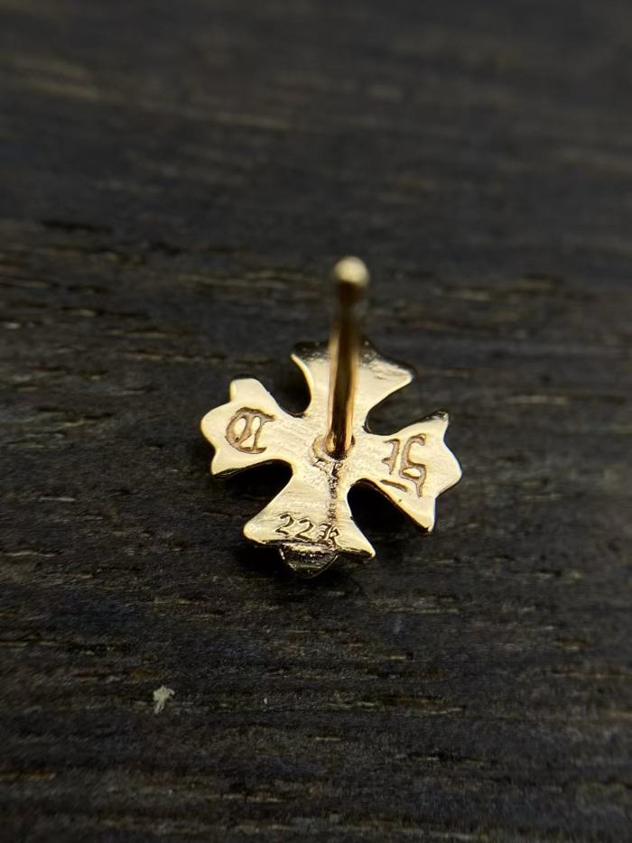 Gold plated colored diamond earrings