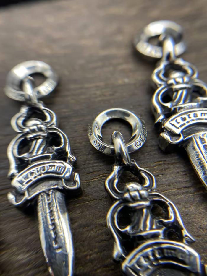 Diamond pendant with small sword