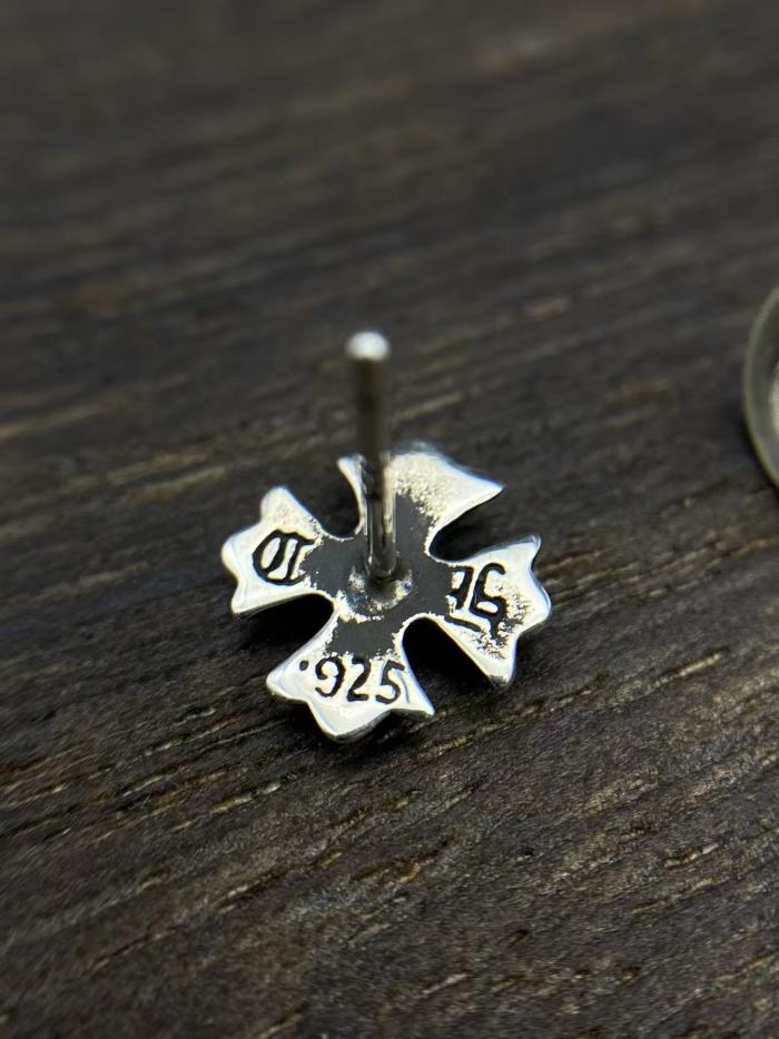 Colorful diamond cross earrings