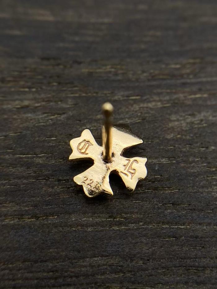Gold plated colored diamond earrings