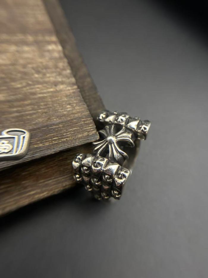Cross Flower Group Relief Ring