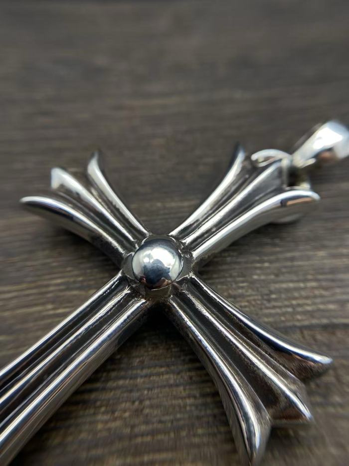 Large Water Drop Cross Pendant