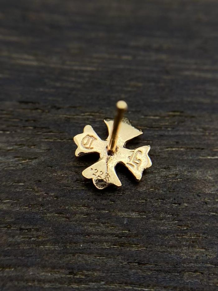 Gold plated colored diamond earrings