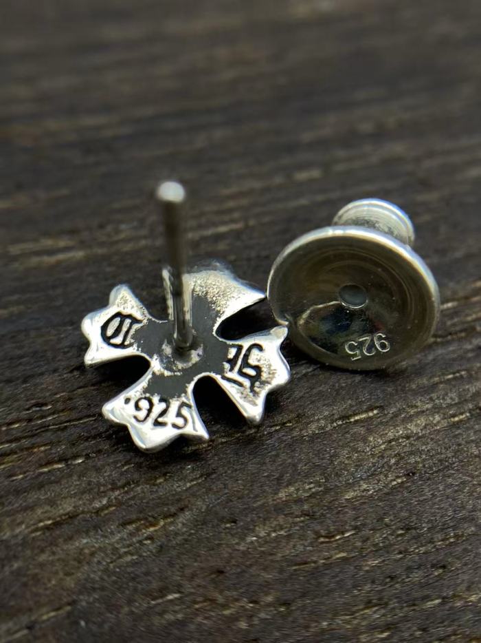 Colorful diamond cross earrings
