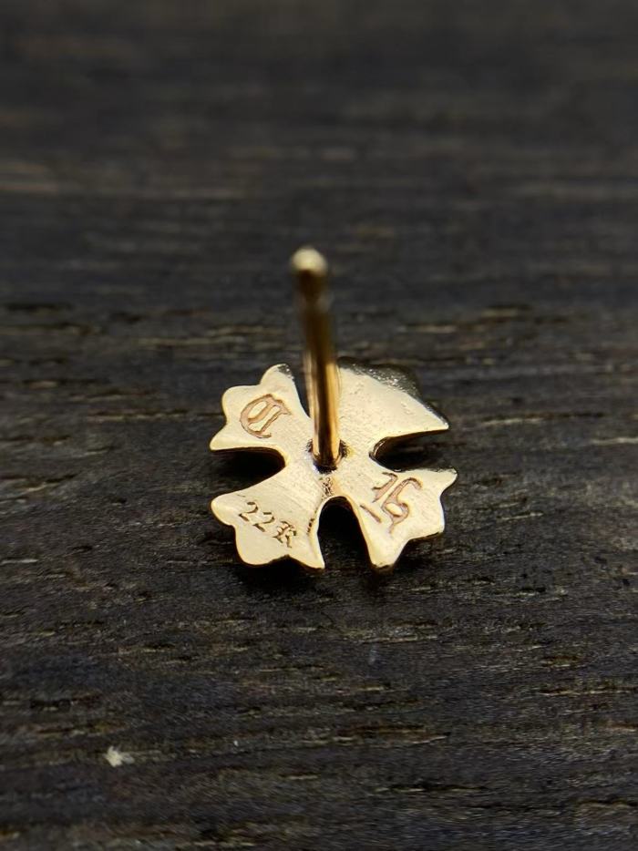 Gold plated colored diamond earrings