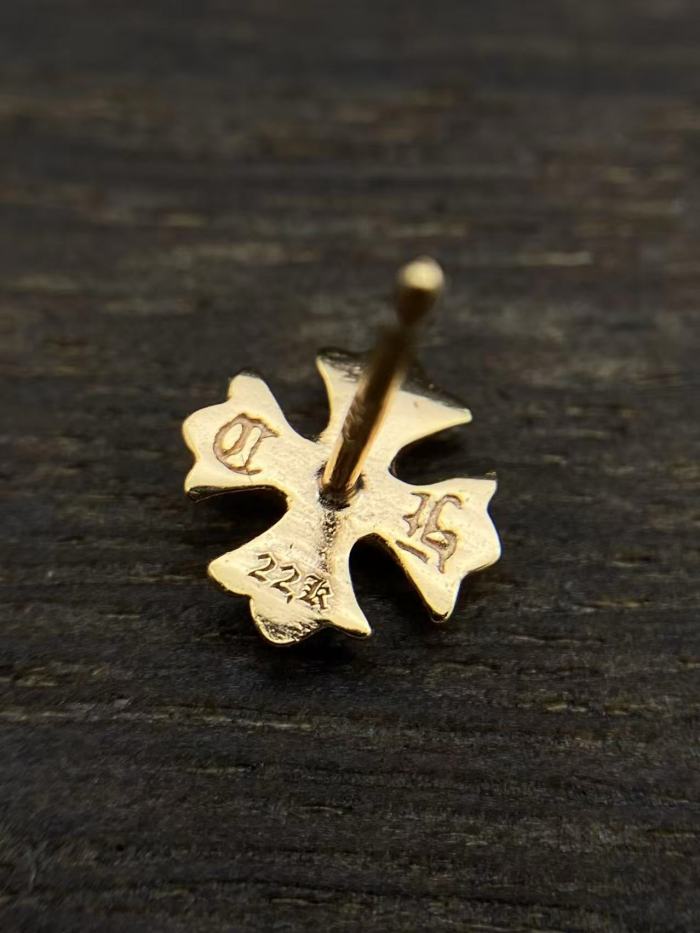 Gold plated colored diamond earrings