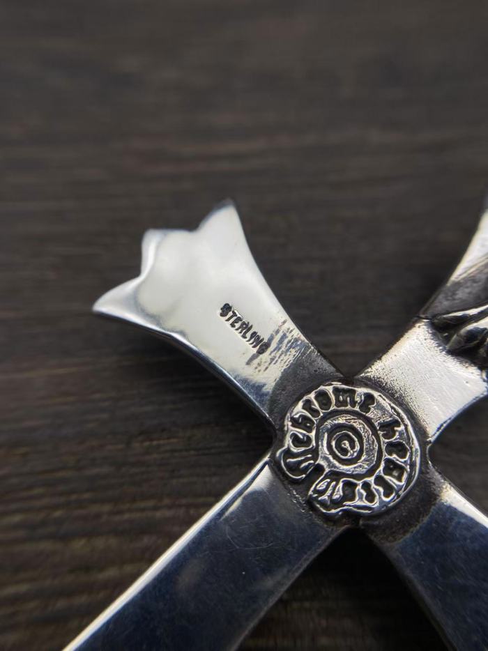 Large Water Drop Cross Pendant